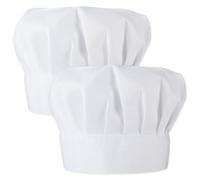Oruola 2pcs Chefs Hat,Chef Hat for Men,Adjustable Elastic Cotton Chef Hats for Adults Kids, for Chefs,Chef's Hats for Adults House Hotel Restaurant Use,White