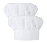 oruola 2pcs Kids Chef Hat,Adjustable Elastic Chefs Hat for Children,White Baby Chef Hat,Comfortable White Chef Hat for Cooking,Baking,Parties,and School Activities