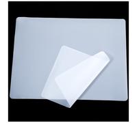 Oruola 2pcs Translucent Silicone Mats for Crafts,30 X 40 cm Clear Countertop Protector Mat,Heat Resistant,Non Slip Table Mat,Multipurpose Table Placemats Worktop Protector(Translucent)