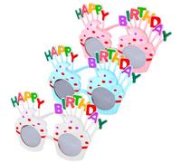 oruola 3 Pairs Birthday Glasses,Happy Birthday Sunglasses,Fun Party Glasses for Adults,Birthdays Photo Booth Props, Birthdays Sunglasses for Children Adult Party Gifts (Pink, Blue, White)