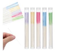Oruola 300pcs Earring Hole Cleaner Floss,3.8 In Ear Piercing Cleaner Floss,Disposable Piercing Hole Cleaner for Women Men,5 Colors Piercing Cleaner Floss with Storage Tube