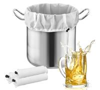 Oruola 3pcs Muslin Bags,Fine Mesh Strainer Bag for Home Brewing Hops Grains ruit Cider Apple Grape Wine Making,Press Drawstring Straining Brew in a Bag for Cooking Coffee Yogurt