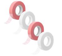 Oruola 4 Rolls Lash Tape for Eyelash Extension,Eyelash Tape,Pink and White Eyeshadow Eyeliner Tapes,Breathable & Micropore Fabric Makeup Tapes for Eyeshadow（2 colors）