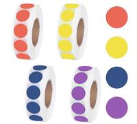Oruola 4000 Pcs Coloured Sticky Dots,4 Rolls Coloured Dots Stickers,Sticky Dot for Marking,Waterproof Removable,13mm Circle Dot Stickers,Perfect for Home,School or Inventory Labeling(4 Colors)