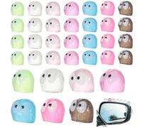 Oruola 40pcs Colorful Luminous Soot Sprites Car Decor Set,Soot Sprite Cute Car Rearview Mirror and Dashboard Accessories,Cute Anime Decor for Bus Rearview Mirror
