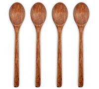 Oruola 4pcs Wooden Cooking Spoons,Wooden Spoons for Cooking,Wood Utensils Set,23.5 X 4.5 CM Wood Teaspoons for Serving Mixing,Tea Coffee Jam Sugar Ice Cream and Bath Salts