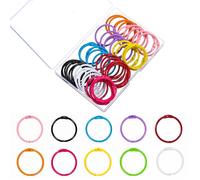 Oruola 50pcs Binding Rings,Metal Binder Rings,33 mm/1.29 inch Colorful Loose Leaf Binders for Flash Cards,Index Cards,Metal Ring Binder Clips for Home Office School, 10 Colors
