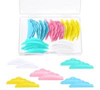 Oruola 50pcs Eye Lash Lift Pads,Silicone Lash Lift Shields,5 Sizes Reusable DIY Lashes Lifting Shield Rods Pads,Professional Lashes Lifts Tools for Easy Eyelash Lifting and Curling(S/M/M1/M2/L)