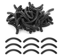 Oruola 50pcs Eyelash Curler Refills,Eyelash Curler Pads,Black Soft Rubber Eye Lash Curlers Refills Create Curls and Intense Lashes,Universal Eye Lash Curlers Refill with Clear Box