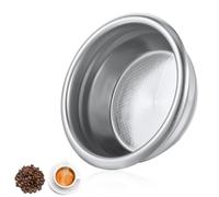 Oruola 58mm Portafilter Basket,Metal Coffee Filter,Stainless Steel 58mm Basket Porous Double Cup Coffee Filter for Portafilter Coffees Machine,Paperless and Permanently Reusable