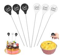 Oruola 6 Pcs Cake Tester,Reusable Cake Tester Baking Skewer,Stainless Steel Cakes Testers Skewer,Bakings Essential is a Good Helper in The Kitchen (Black + White)