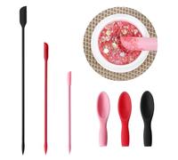 Oruola 6 Pcs Mini Silicone Spatulas Makeup,Silicone Cosmetic Spatula,Reusable Make UP Spatulas, Mini Spatula for Cosmetics Set for Cosmetic Bottles and Kitchen Jars (3 Colors)