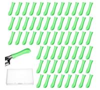 Oruola 60pcs Silicone Ear Spoon Replacement Tips, Silicone Ear Camera Replacement Tips for Wet/Dry Ear Wax Cleaning, Ear Wax Removal Tips for Teens Adults Ear Wax Removal Endoscope, Green