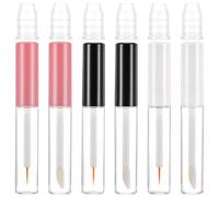 Oruola 6Pcs Empty Lip Gloss Tubes, Mascara Tube,5ml Empty Lip Gloss Tubes and Empty Eyeliner Tube with Different Brushes Leak Stoppers, Ideal Kit for Castor Oil DIY Cosmetics