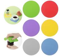 Oruola 6pcs Rubber Jar Gripper Pads,Jar Openers for Arthritis Hands,Multi-Purpose Silicone Jars Opener Gripper Pad for Weak Hands,Round Rubber Bottle Lid Tops Openers for Seniors with Arthritis