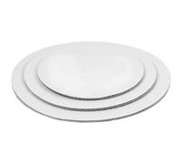 oruola 6pcs White Cake Boards,Round Cake Board,3 Size Cakes Board,3 mm Thick Cakes Cardboard for Baking,Wedding Birthday,Dessert,Pizza Decorating and Exhibition(6,8,10 Inch)