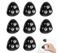 Oruola 8 Pcs Adhesive Mini Wheels,360° Mini Mountable Swivel Wheel,Ball Bearing Castor Wheels for Kitchen Appliances with 3 Ball Bearings for Coffee Maker Storage Bins, Black