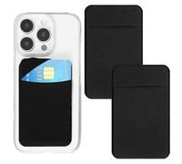 Oruola Pack of 3 Mobile Phone Card Holders for Sticking, Card Slot for Mobile Phone Case, Phone Card Holder, Self-Adhesive Card Holder Stick, RFID Protection Prevention of Credit Card Fraud, Black
