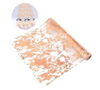 Oruola Rose Metallic Thin Mesh Tables Runner,Coffee Table Runner,275 x 28 CM Rose Gold Table Runners for Tables Decorations,Event Party Birthday Party Weddings Christmas New Year
