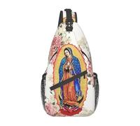 ORURYRTW Custom Virgin Of Guadalupe Sling Crossbody Chest Bag Men Casual Mexico Catholic Virgin Mary Shoulder Backpack for Traveling