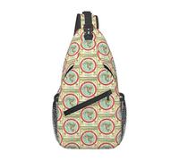 ORURYRTW Gleason 1892 Flat Earth Map Research Flat Eart Chest Bag Men Sling Crossbody Backpack Chest Bag Travel Daypack Shoulder Bag