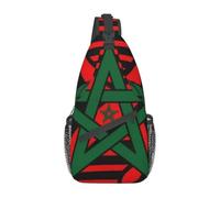 ORURYRTW My DNA Is Moroccan Roots Sling Crossbody Chest Bag Men Cool Morocco Flag Pride Shoulder Backpack for Traveling Gift