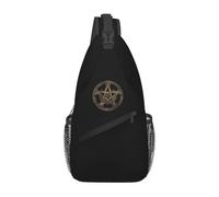 ORURYRTW Occult Satanic Pentagram Chest Bag Men Sling Crossbody Backpack Chest Bag Travel Hiking Daypack Shoulder Bag