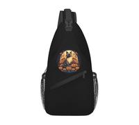 ORURYRTW Siamese Cat Halloween, Love Cats Chest Bag Men Sling Crossbody Backpack Chest Bag Travel Hiking Daypack Shoulder Bag