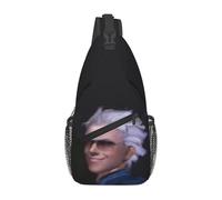 ORURYRTW Vergil From The Devil May Cry Series Chest Bag Men Sling Crossbody Backpack Chest Bag Travel Hiking Daypack Shoulder Bag