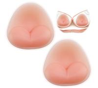 ORUZA 1 Pair Silicone Breasts Insert Pads, Invisible Push Up Bra Breast Enhancer, Non-slip Nude Triangle Bra Pads Waterproof Inserts Bras for Bikini Swimsuits Suspenders Dresses Gowns