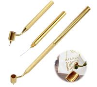ORUZA 1 PCS Fine Line Fluid Writer, Slanting Fine Line Painting Pen Aluminum Fluid Writer Painting Pen Portable Drawing Tool for Craft Calligraphy Scratch Repair Splitter Art