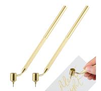 ORUZA 2 PCS Fine Line Fluid Writer, Slanting Fine Line Painting Pen Aluminum Fluid Writer Painting Pen Portable Drawing Tool for Scratch Repair Splitter Art and Craft Calligraphy