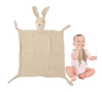 ORUZA Baby Comforters Rabbit Blanket, Baby Comfort Blanket for Infant Toddler Newborn Boys and Girls (Khaki)