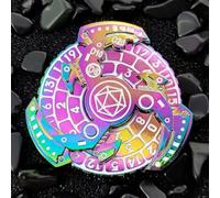ORUZA DND Roulette Dice Spinner, 7-in-1 Metallic Dazzle D&D Dice for Dungeons and Dragon RPG MTG Warhammer 40K Sci-Fi, War Theme Tabletop Games, Steampunk Theme Games