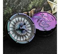 ORUZA DND Roulette Dice Spinner, 7-in-1 Pinball Metallic Gradient D&D Dice for D&D RPG MTG Warhammer 40K Sci-Fi, War Theme Tabletop Games, Steampunk Theme Game