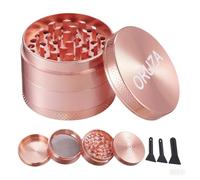 ORUZA Herb Grinder, Spice Grinder with Pollen Catcher and Magnetic Top, Portable Grinder for Dry Herb and Spice (55mm)