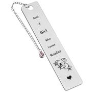 ORUZA Koala Bookmark Koala Gifts Bookmark for Koala Lover Girls Birthday Christmas Presents Just A Girl Who Loves Koalas