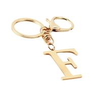 ORUZA Letter Keyring Alphabet Initial Keychain, Metal Letter Key Ring for Women Men Handbag Wallet Purses Alphabet (F)