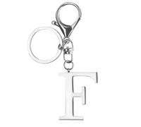 ORUZA Letter Keyring Alphabet Initial Keychain, Metal Letter Key Ring for Women Men Handbag Wallet Purses Letter F