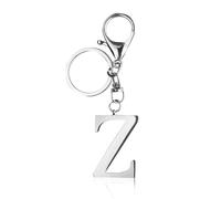ORUZA Letter Keyring Alphabet Initial Keychain, Metal Letter Key Ring for Women Men Handbag Wallet Purses Alphabet Z