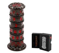 ORUZA Roulette Dice Spinner for DND Dice Set, 7-in-1 Dragon Metallic D&D Pagoda Dice for D&D RPG MTG Warhammer 40K Sci-Fi, War Theme Tabletop Games, Role Playing Steampunk Theme Games