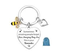 ORUZA Thank You Gifts Keyring Sometimes Amazing People Forget How Amazing They Are Leaving Present for Colleagues Women Teacher Friend Mentor Colleague Gifts Keychain