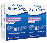 OrVance Aligner Pontics - Light Shade (96 Count) | Fills The Space of Missing Teeth in Clear aligners and Retainer Trays