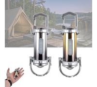 Orvyla 1200LM Key Chain Torch - Super Bright Mini Keychain Flashlight, USB-C Rechargeable Small LED Pocket Torch, Waterproof EDC Light for Camping, Walking the Dog & Emergencies (Gold&Silver)