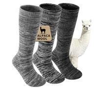 ORVYTHA 3 Pairs Alpaca Wool Boot Socks Men Women Thermal Warm Heavyweight Thick Socks Winter Hunting Hiking, Moisture Wicking