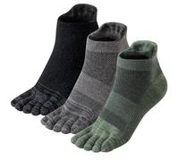 ORVYTHA Merino Wool Toe Ankle Hiking Socks Compression Support Breathable Thick Cushion No Show Socks for Women&Men 3 Pairs
