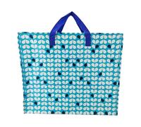 Orwell Laundry & Storage Bags | Bold Patterns | 57 x 48 x 29cm | Ideal for Laundry/Moving/Storage/Shopping/Home | Strong & Durable, Reusable, Robust Zipper, Lightweight, Tear Resistant (Botany Blue)
