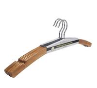 Orwell Waxed Beach Wood Crescent Clothes Hangers Pack of 3