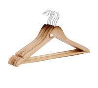 Orwell Wooden Flat Hanger With Trouser Bar 6Pk One Colour (One Size)