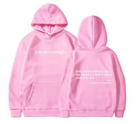 ORWMX You Are Enough Hoodie,Dear Person Behind Me Hoodie,Dear Person Behind Me Sweatshirt for Women Mens (Pink,M)